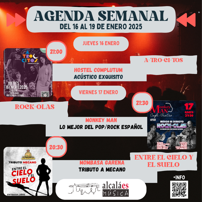 Agenda Alcalá es Música 16 y 17 de enero