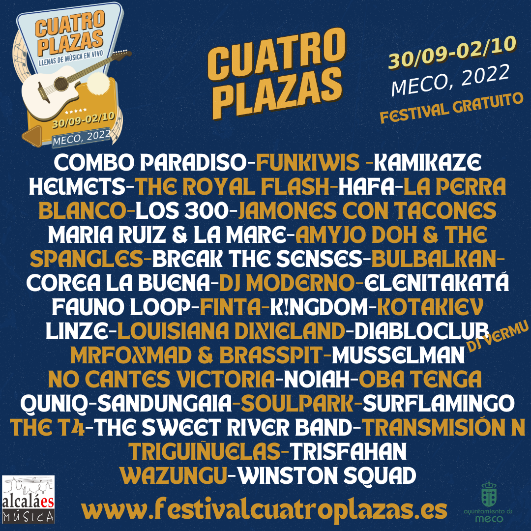 El Festival Cuatro Plazas presenta su cartel definitivo