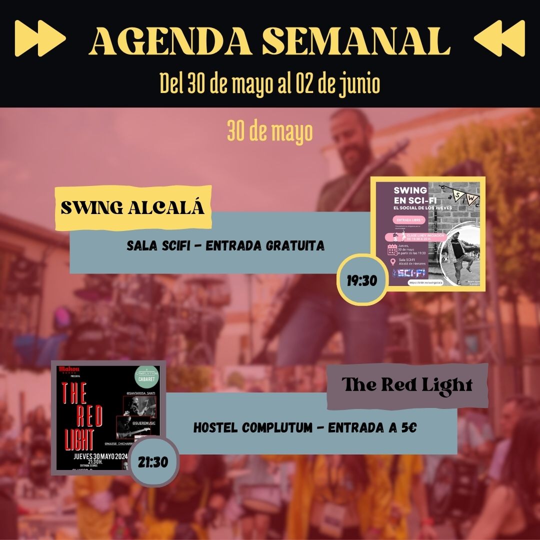 AGENDA MUSICAL DEL 30 DE MAYO AL 02 DE JUNIO