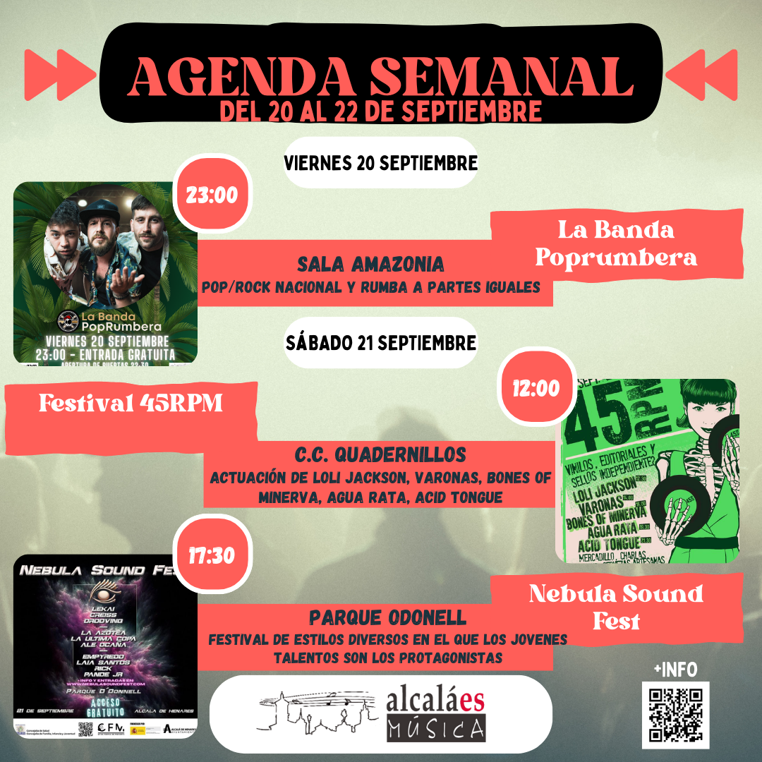 AGENDA SEMANAL 20 AL 22 SEPTIEMBRE